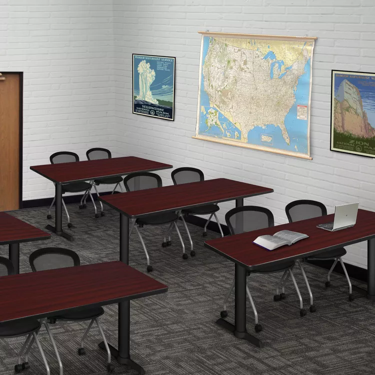 Cain 48" x 24" Training Table- Mahogany