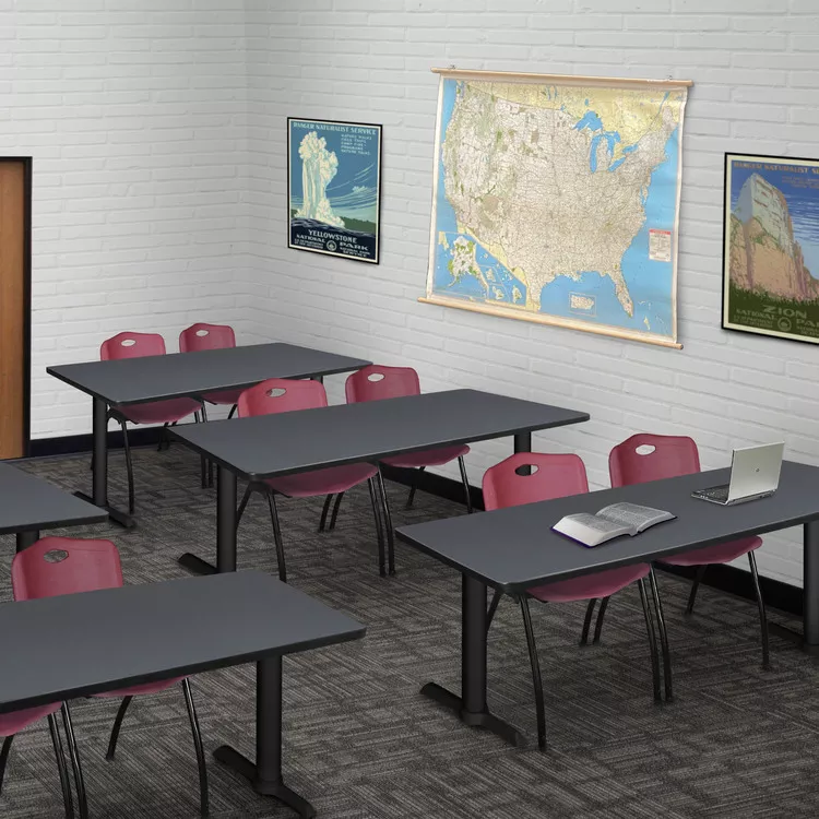 Cain 60" x 24" Training Table- Grey