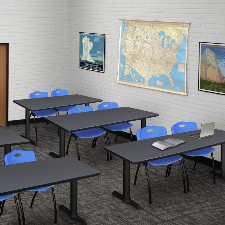 Cain 72" x 24" Training Table- Grey