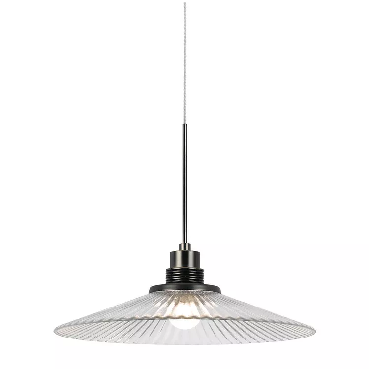 Cal Lighting LED Pendant Light10.2" Glass & Steel