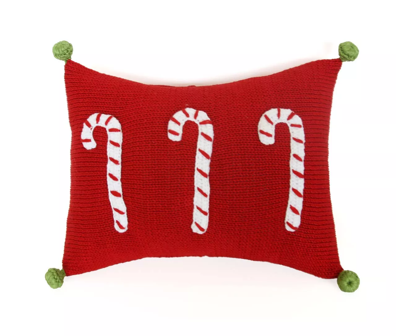Candy Cane Mini Christmas Pillow, Red