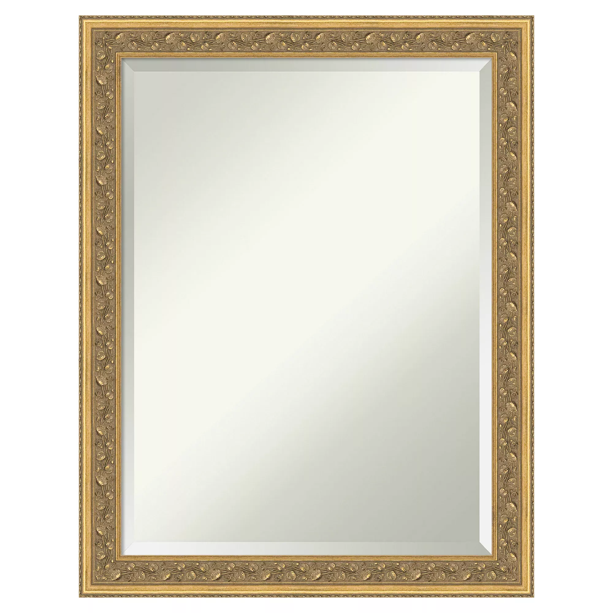 Carter Dark Gold Beveled Wood Framed Wall Mirror