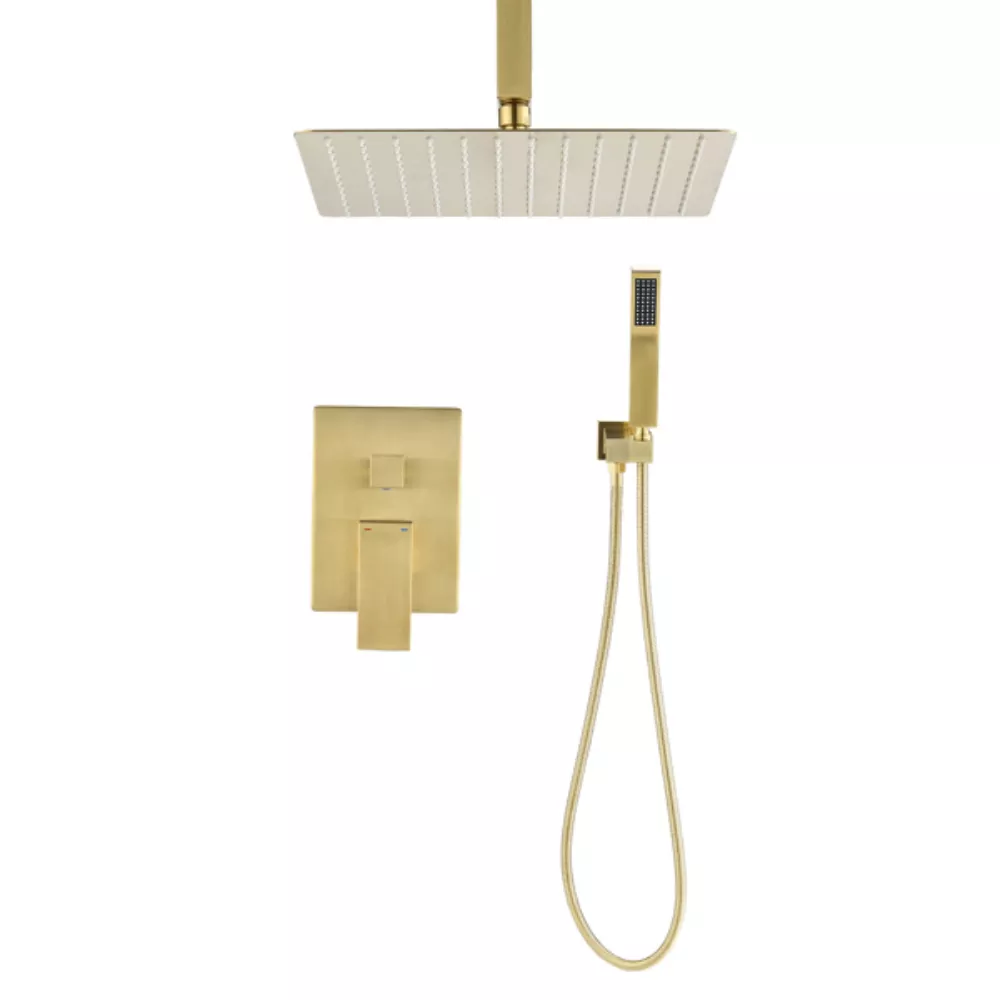 Ceiling Mounted Shower System Combo Set with Handheld and Shower head