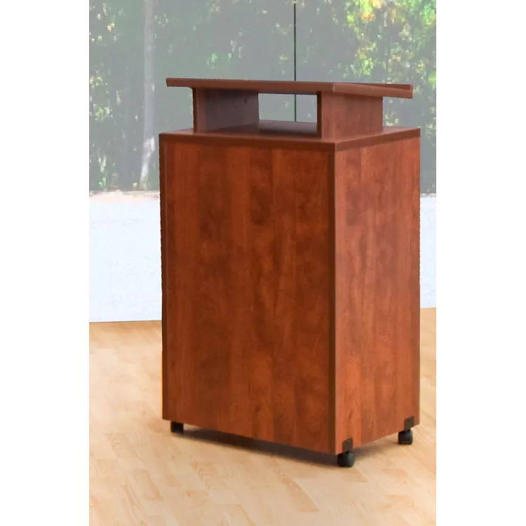Cherry Freestanding Lectern for Presentations and Public Speaking - Regency Seating