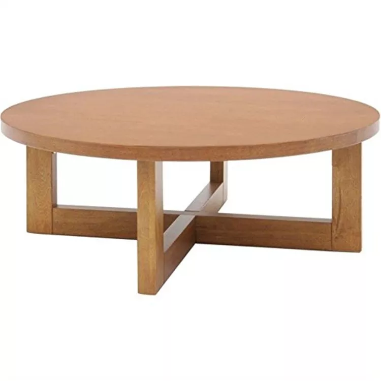 Chloe 37" Round Coffee Table- Medium Oak