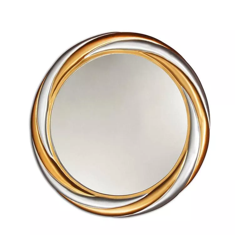 Chloe Lighting 24 Inch Round Wall Mirror - Silver & Gold Frame