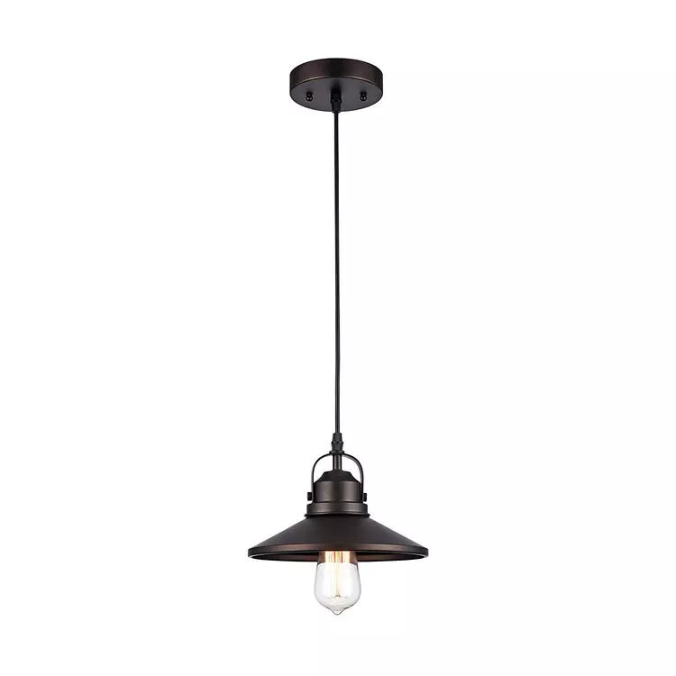 Chloe Lighting Industrial Ceiling Pendant Light - Bronze Mini Shade