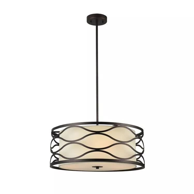 Chloe Lighting Modern 3-Light Ceiling Pendant - 20" Rubbed Bronze