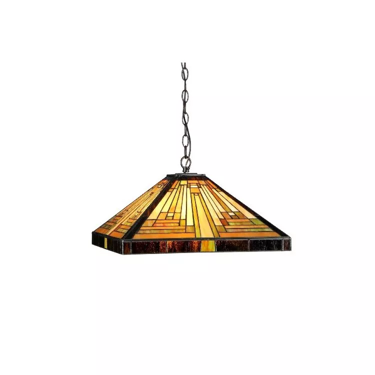 Chloe Lighting Tiffany Style Ceiling Light - 2 Light Pendant Fixture