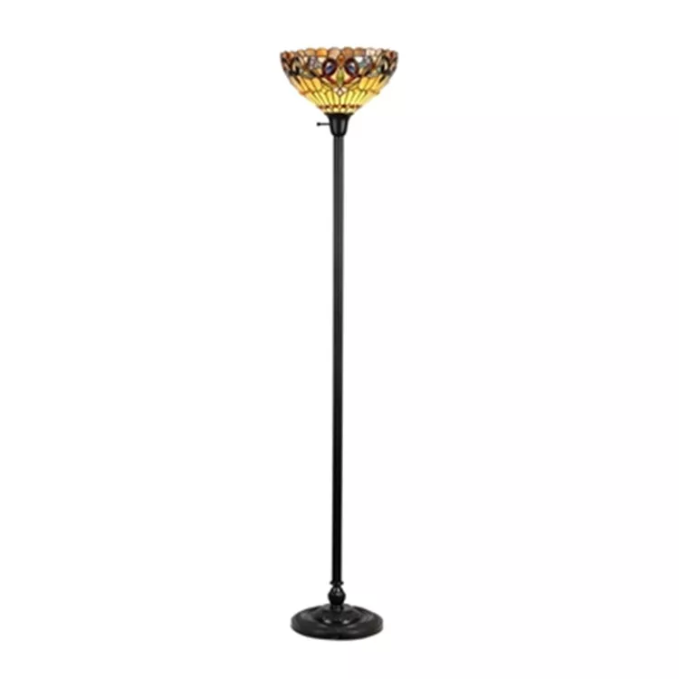 Chloe Lighting Tiffany Torchiere Floor Lamp - Victorian Style Lighting