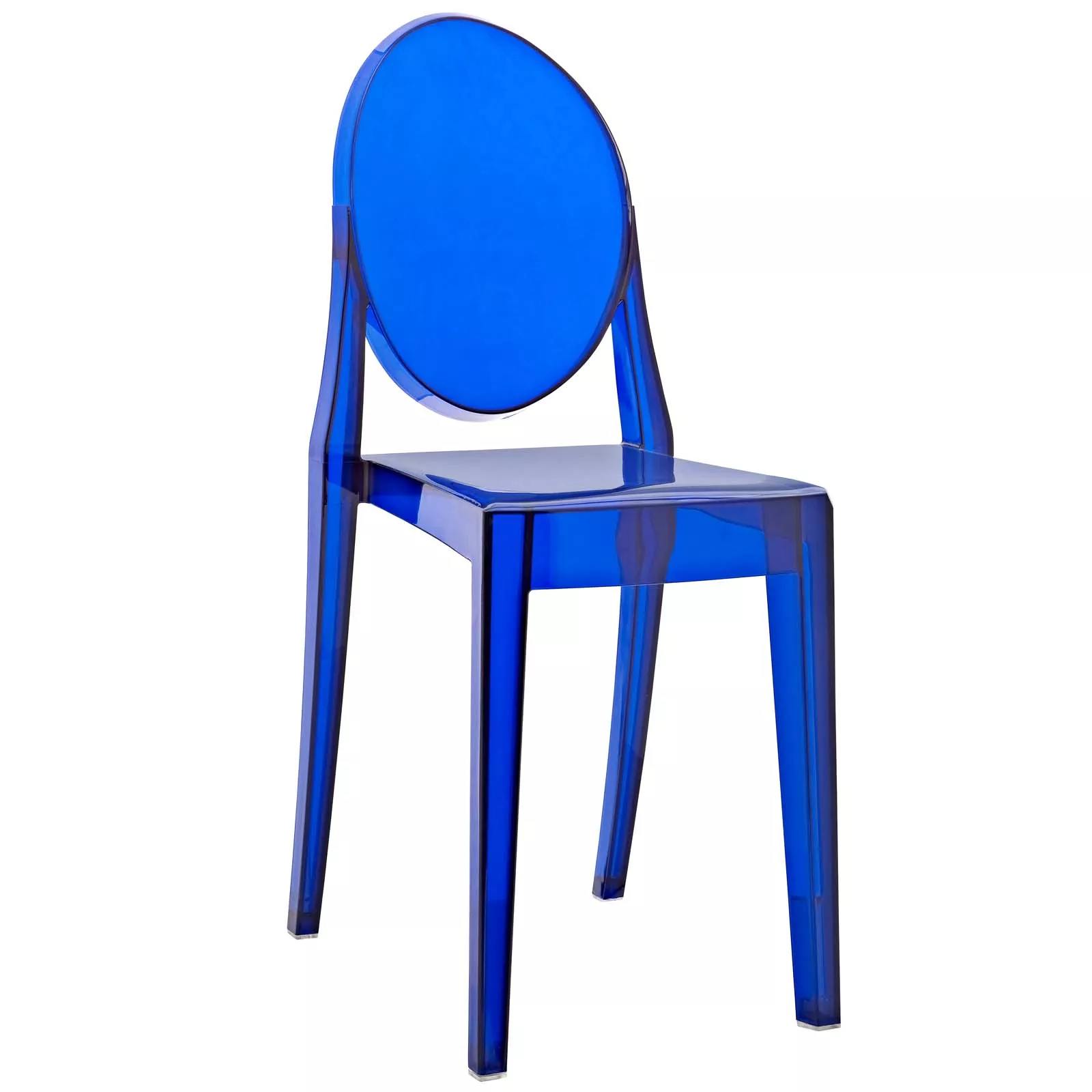 Clear Casper Dining Side Chair-Benzara