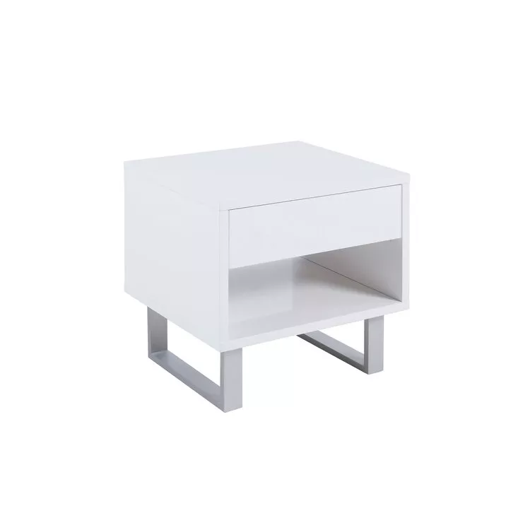 Coaster Atchison 1-drawer End Table High Glossy White