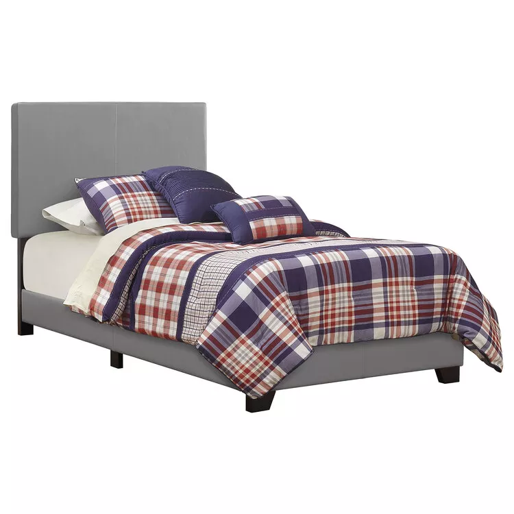 Coaster Dorian Upholstered Twin Bed Grey