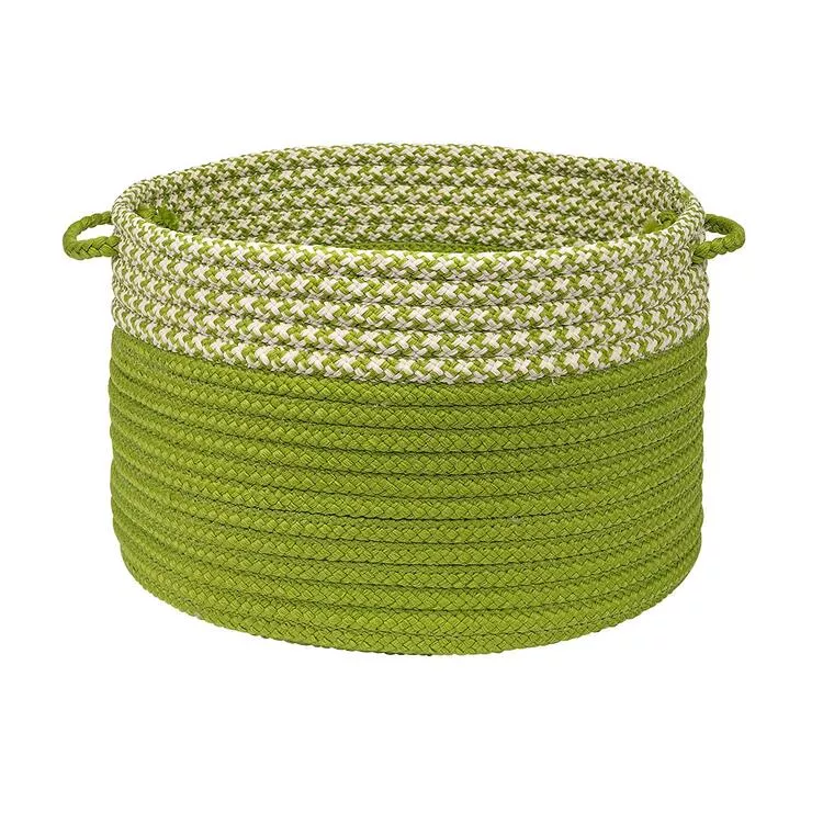 Colonial Mills Houndstooth Dipped Basket - Lime 14"x10"