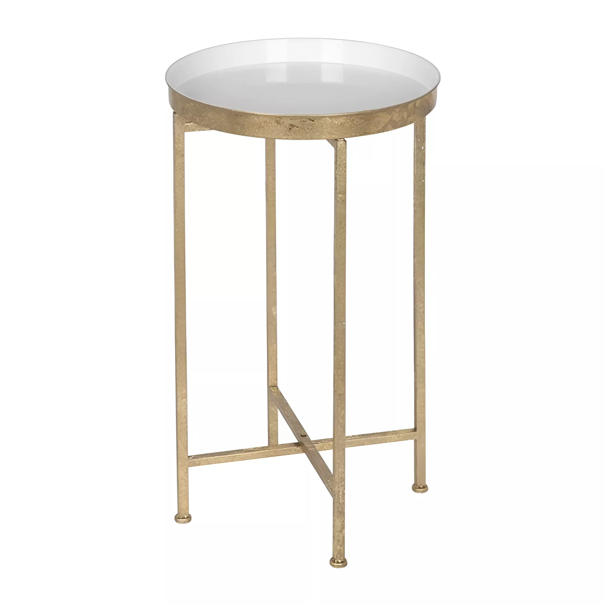 Compact Metal Round Nightstand – Removable Top for Easy Cleaning or Storage