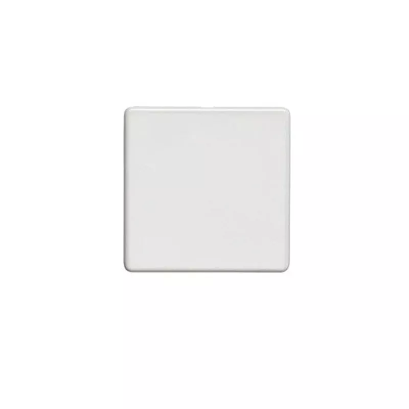 Concealed 3mm Single Blank Plate - Matt White