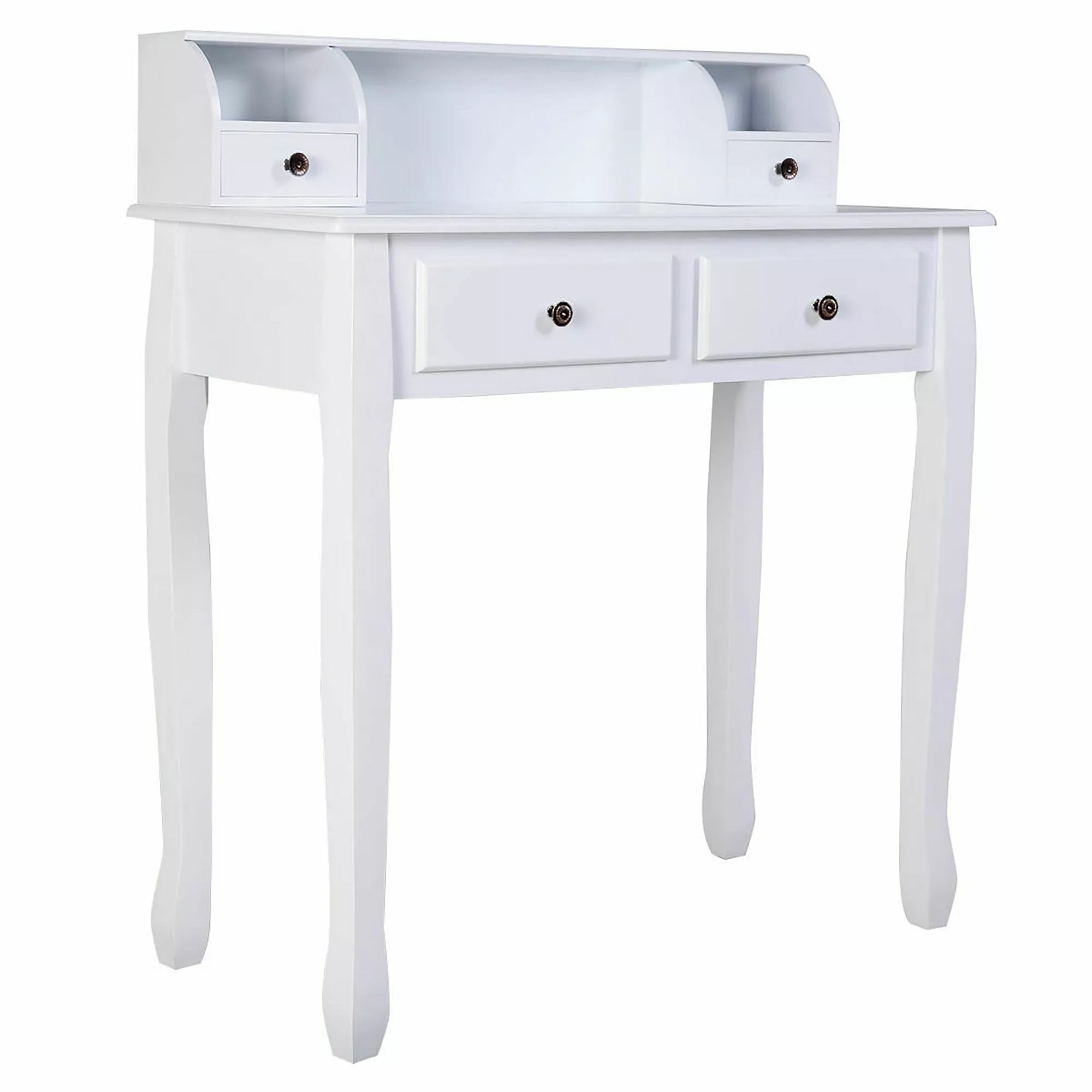Costway Home Office Computer Desk Writing Desk with 4 Drawer White