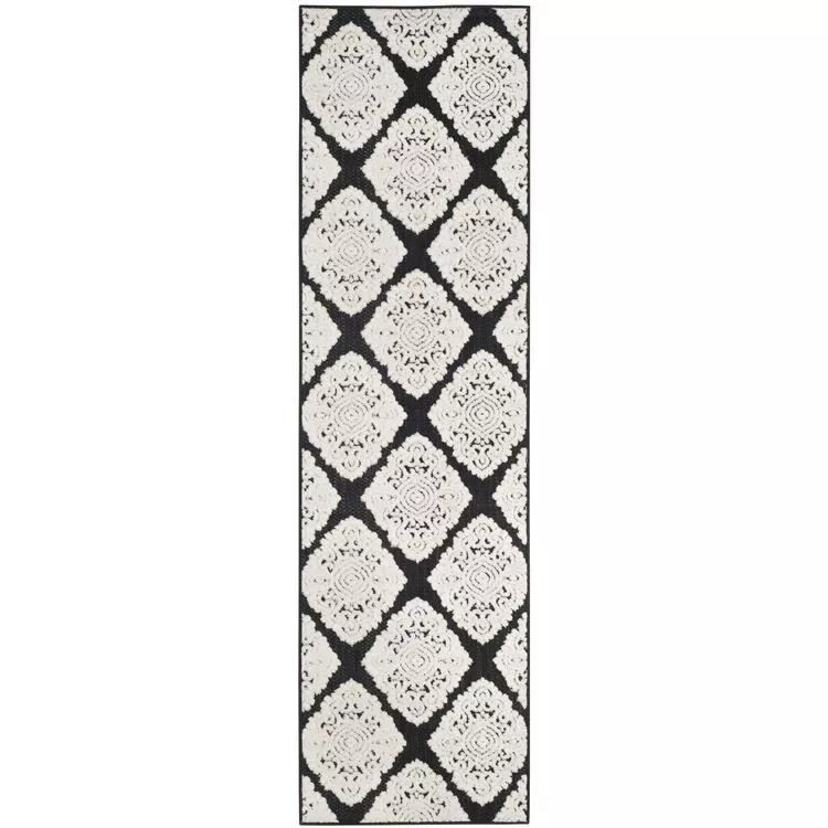 Cottage Anthracite/Cream Large Rectangle Rug