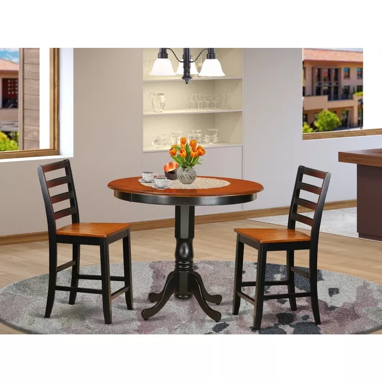 Counter Height Dining Set - High Table And Dining Chairs