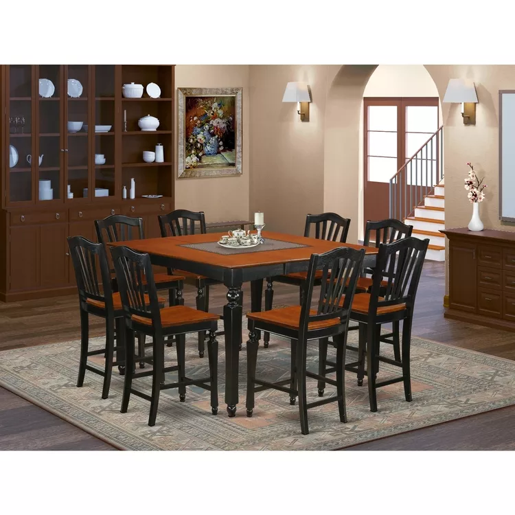 Counter Height Dining Set - Kitchen Table & 8 Chairs