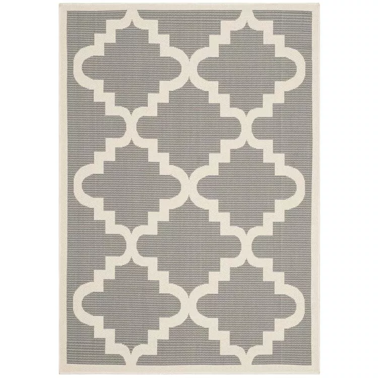Courtyard Black/Beige Medium Rectangle Rug