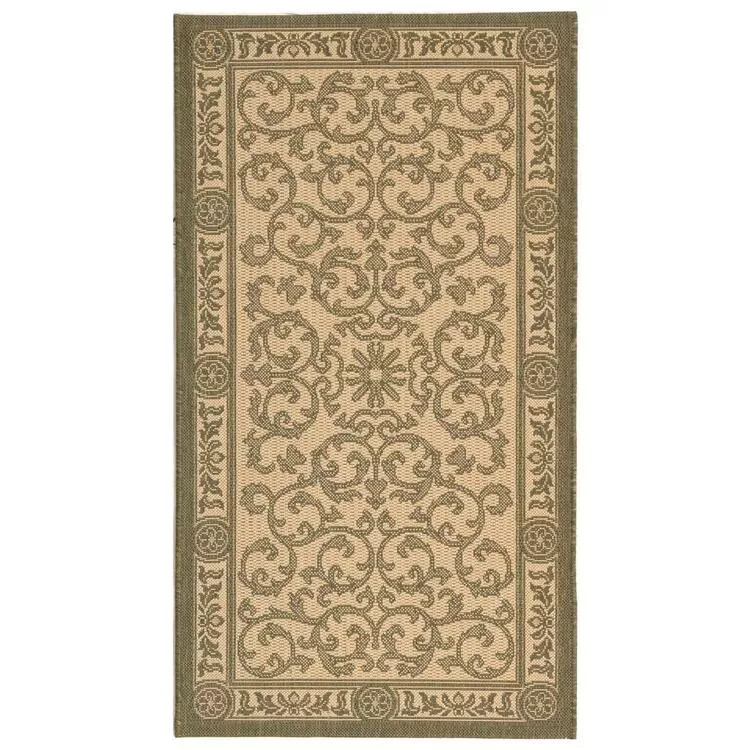 Courtyard Natural/Olive Large Rectangle Rug