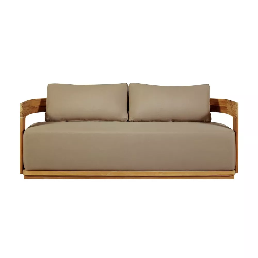 Crafters and Weavers Eclipse Outdoor Solid Teak Wood Love seat