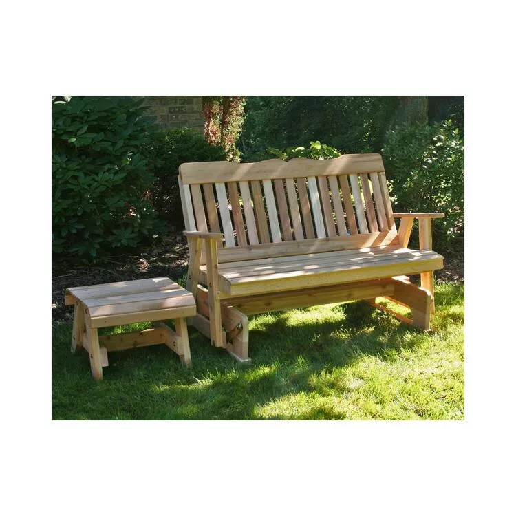 Creekvine Designs Cedar Countryside Rocking Glider & Table Set