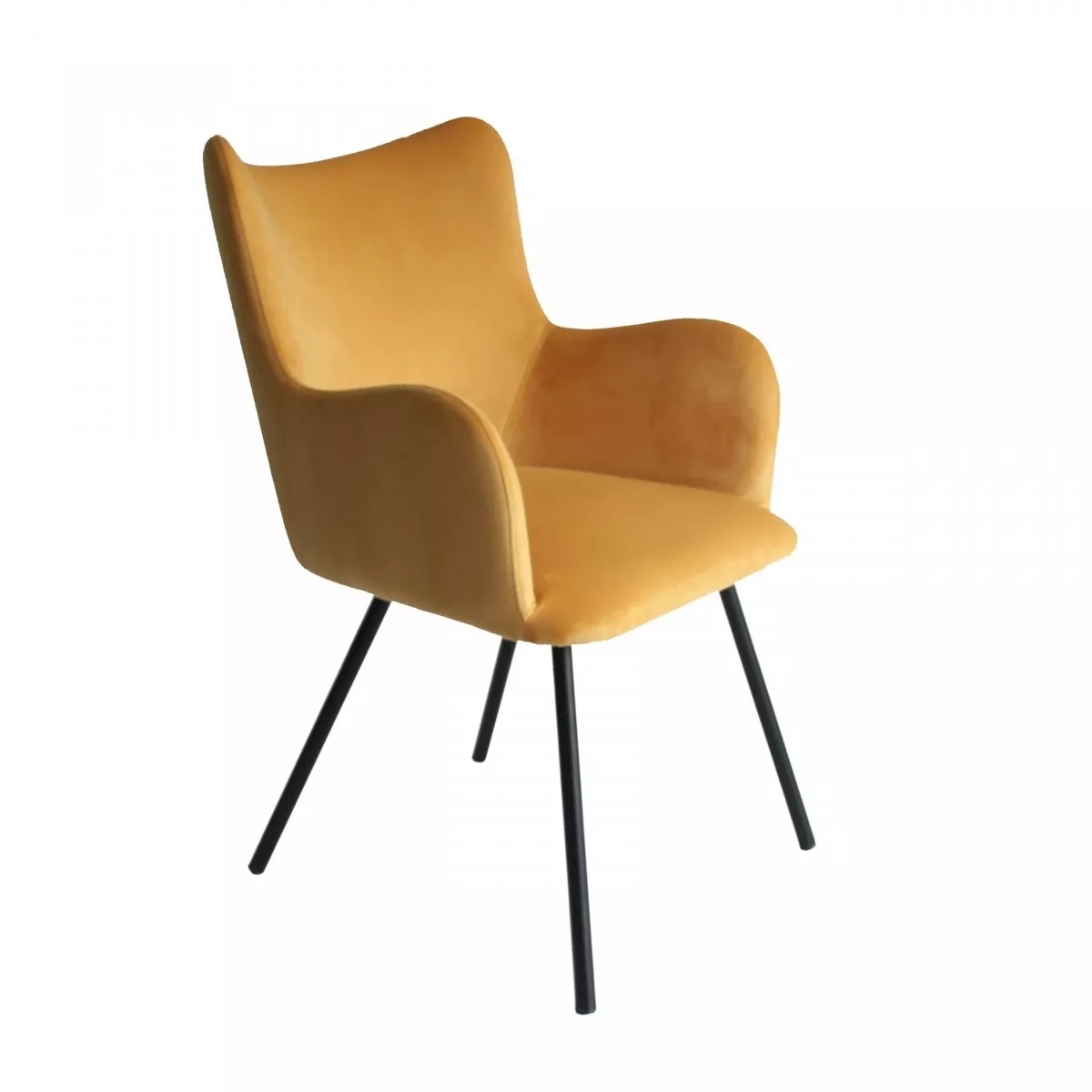 Curvy Velvet Modern Dining Chair