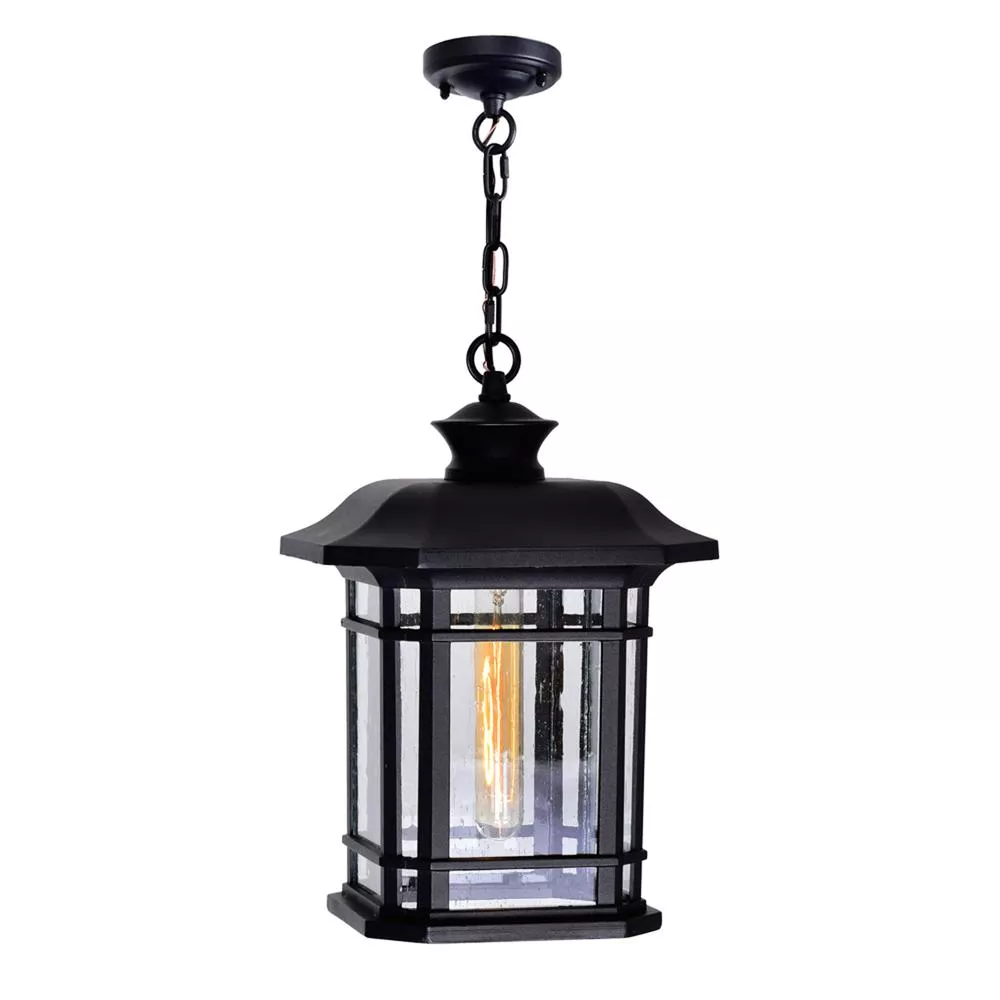 CWI Lighting Blackburn 1 Light Outdoor Black Pendant