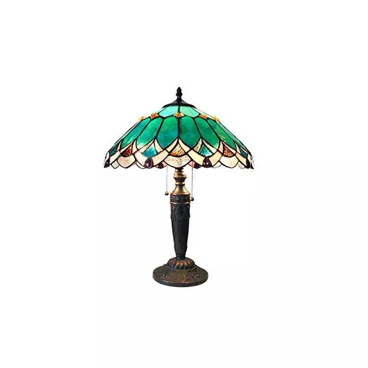 Demeter Tiffany-Style 2 Light Table Lamp 16" Shade