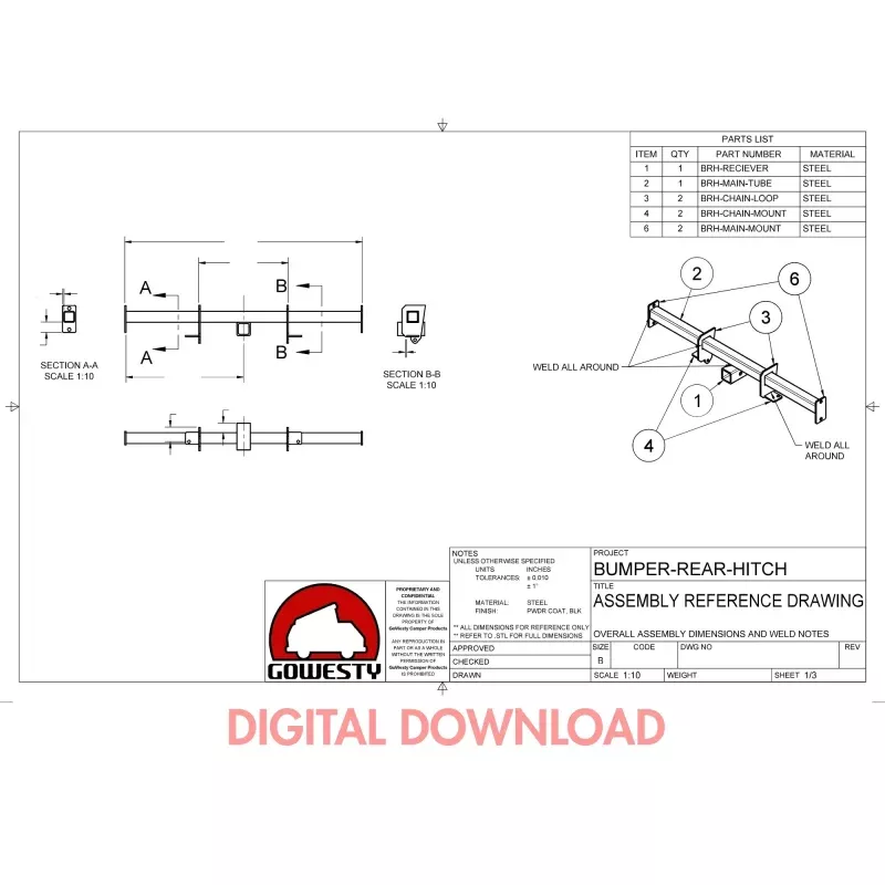 [Digital Download] Bumper Rear Hitch