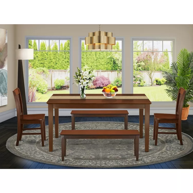Dining Set for 4 - Kitchen Table & Bench Set