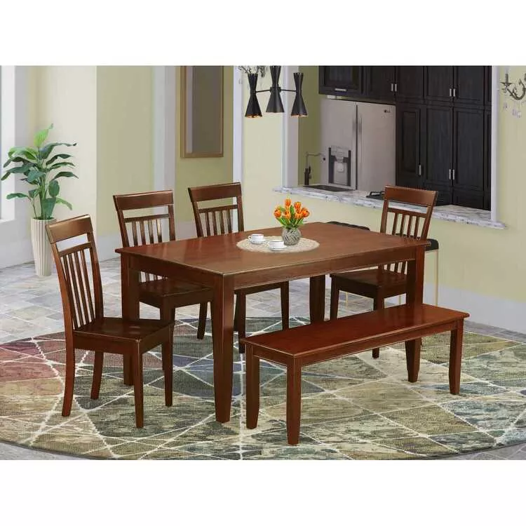 Dining Table Set - Kitchen & 4 Chairs with Bench - 36x60"