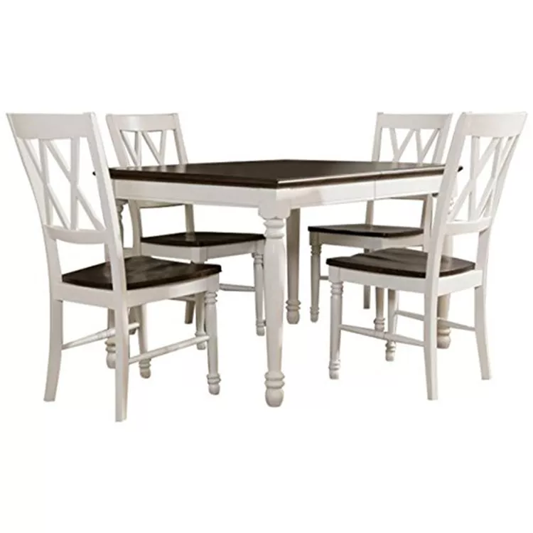 Distressed White Traditional Expandable Dining Table Set - Crosley