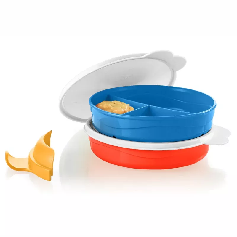 Divided Dish Feeding Set | 3 Compartments | 5Piece Set
