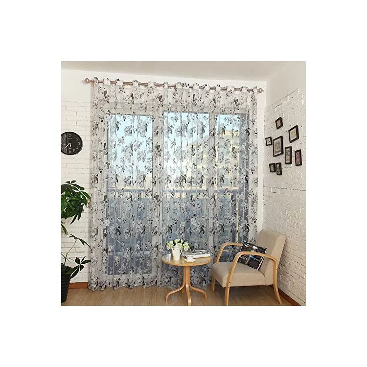 Dolce Mela Amsterdam Floral Sheer Curtains