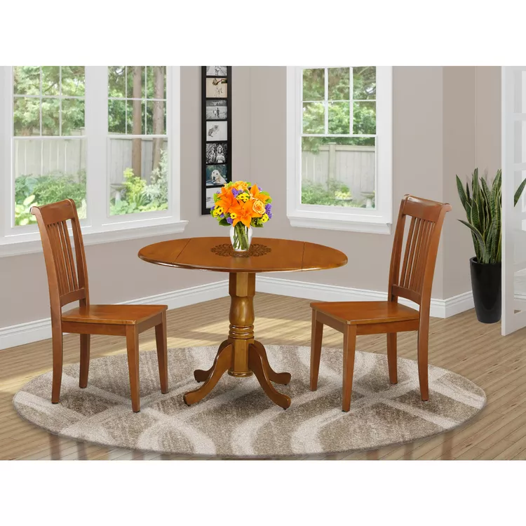 Dropleaf Kitchen Table Set - Dining Table & Chairs for 4