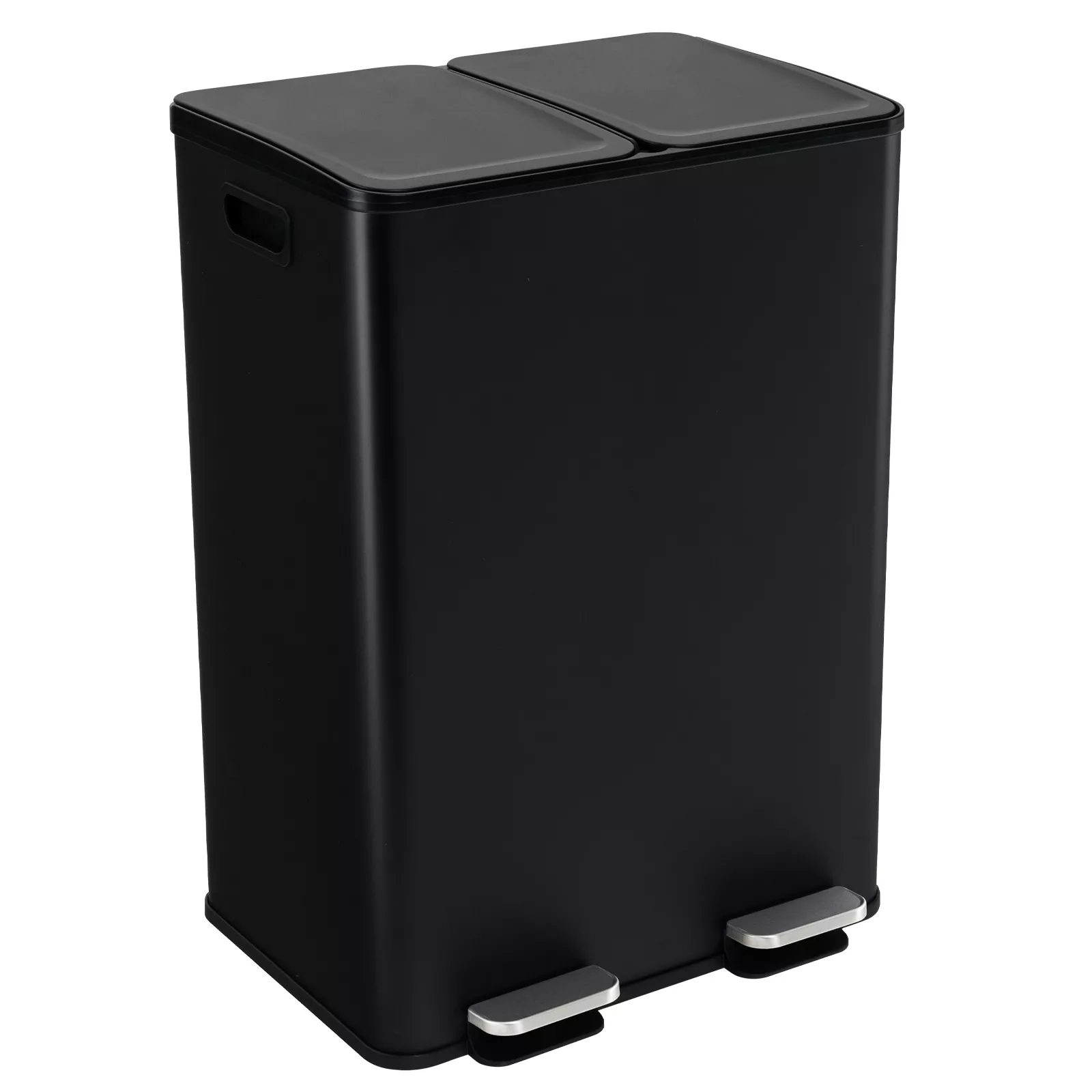 Dual Compartment Trash Can for Recycling and Waste Separation