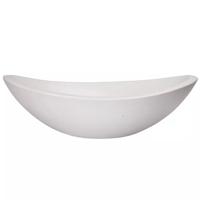 Eden Bath Concrete Canoe Vessel Sink - White