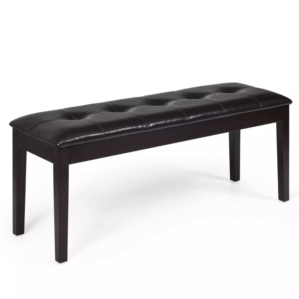 Elegant Upholstered Dining Bench with Button Tufting