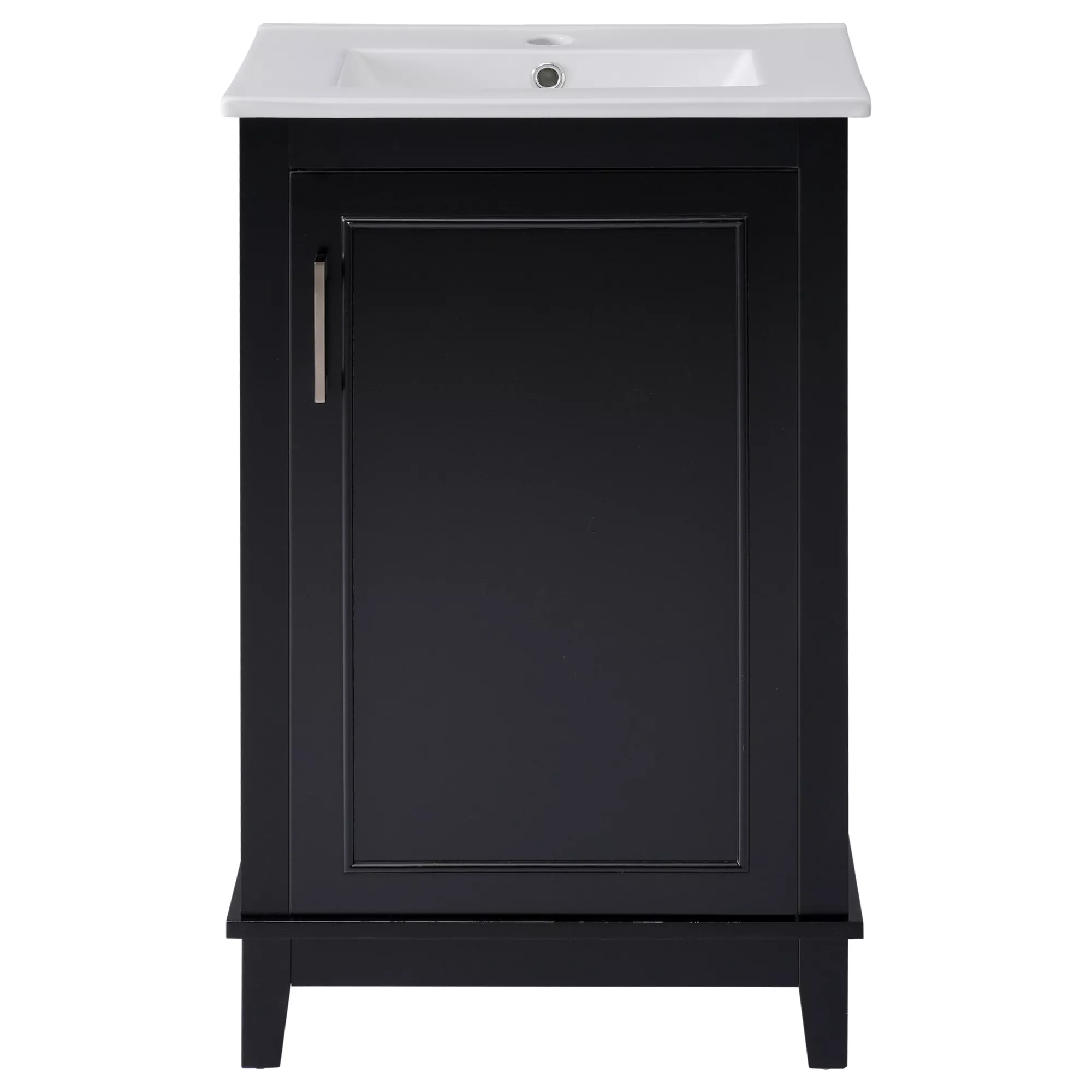 ELEMENT ACE Modern Compact Bathroom Vanity Cabinet with Ceramic Basin and Ample Storage Space
