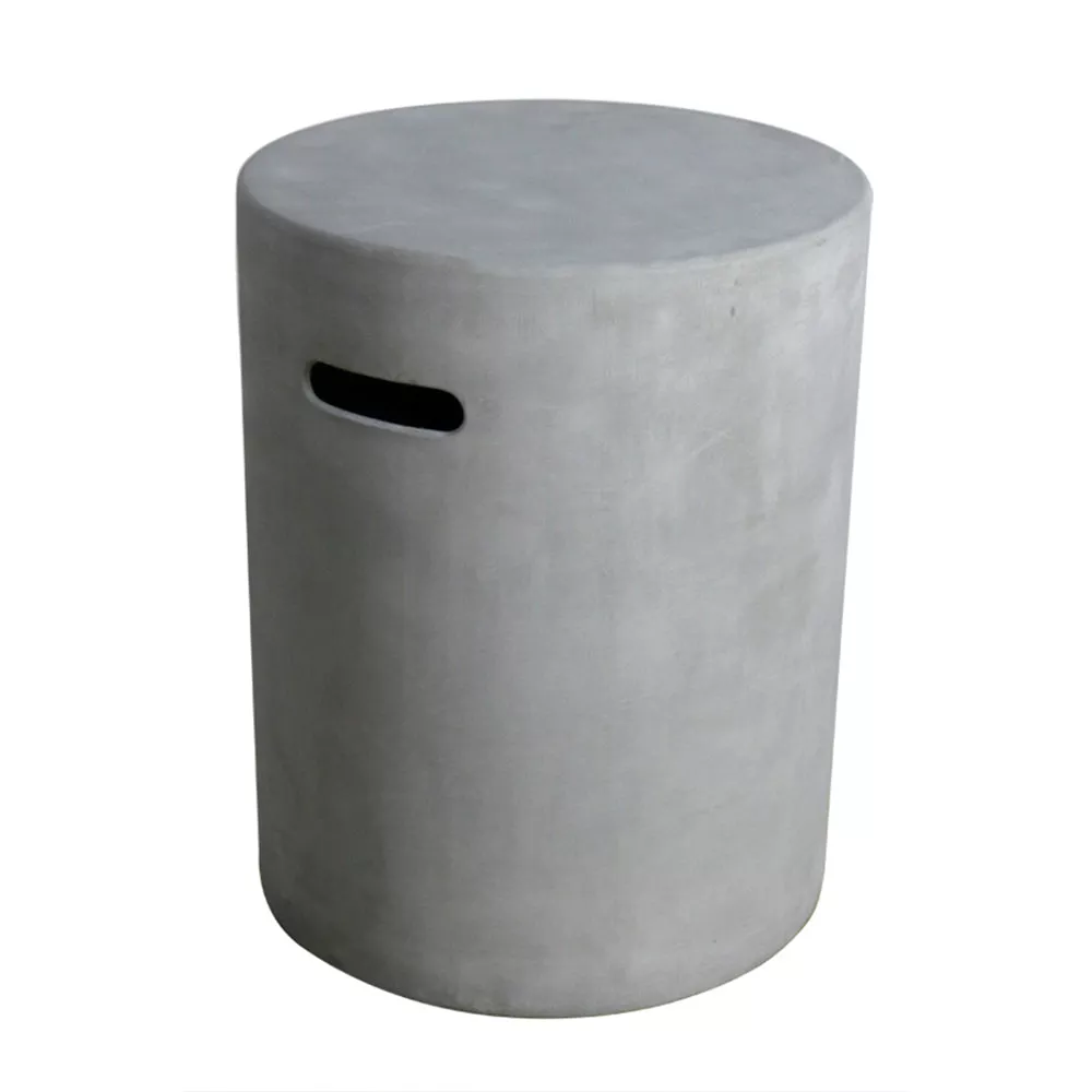 Elementi Light Grey Round Propane Tank Cover Fire Pit
