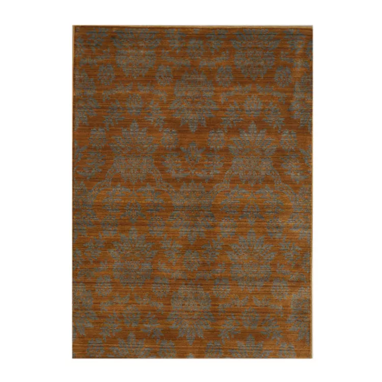 EORC Brown Wool Area Rug - 5x8 Transitional Himalaya Style