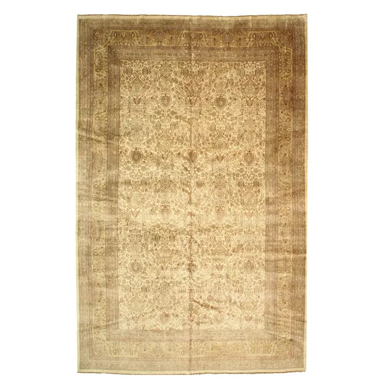 EORC Ivory Sarouk Rug 11'4 x 17'8 - Hand Knotted Wool