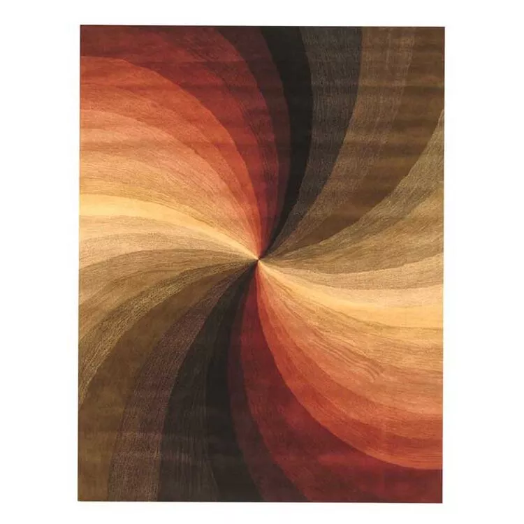 EORC Multicolor Wool Swirl Area Rug - 9'6" x 13'6"