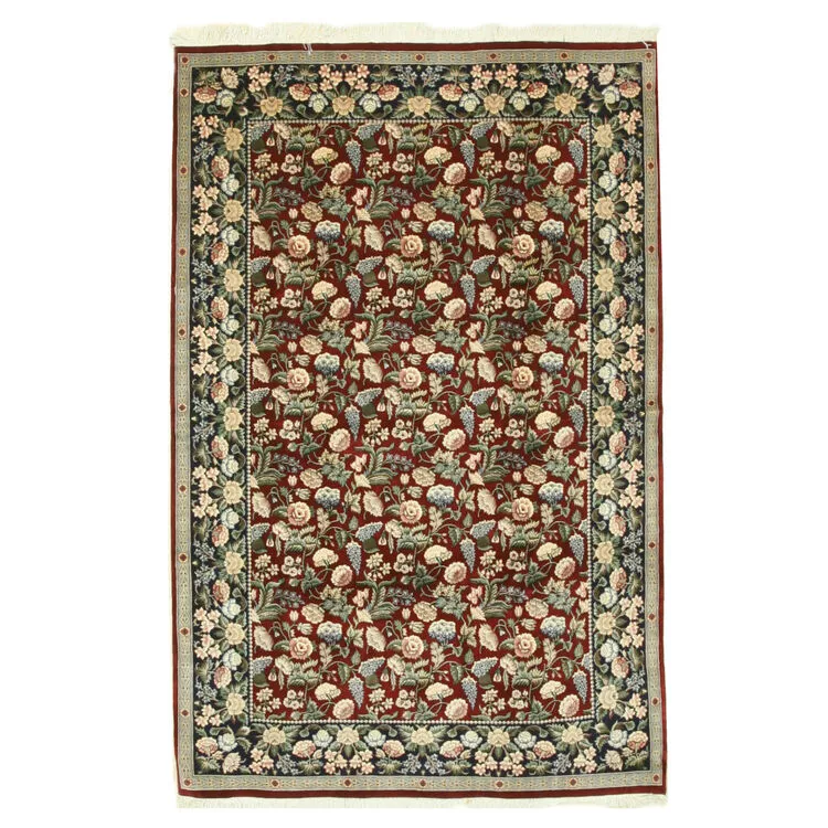 EORC Red Persian Rug 6'1" x 9'4" - Hand Knotted Wool