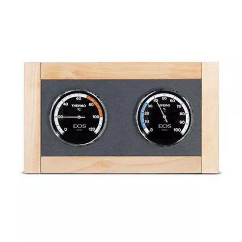EOS Lux Climate Station Celsius Solid Wood-Framed Thermometer & Hygrometer, Celsius
