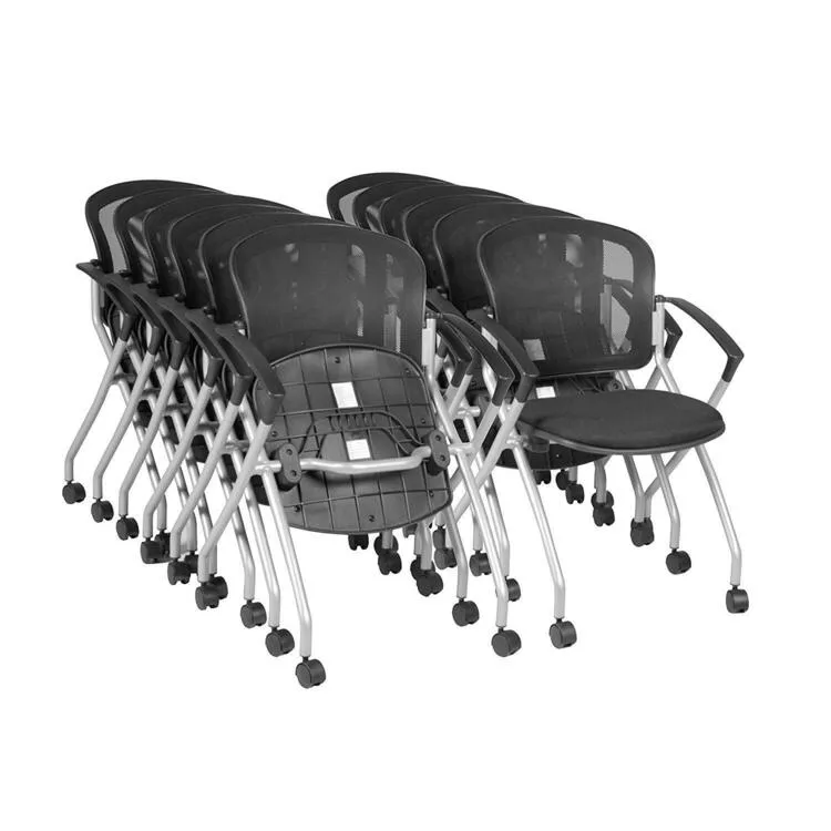 Ergonomic Nesting Chairs with Breathable Mesh Back & Flip-Up Seat