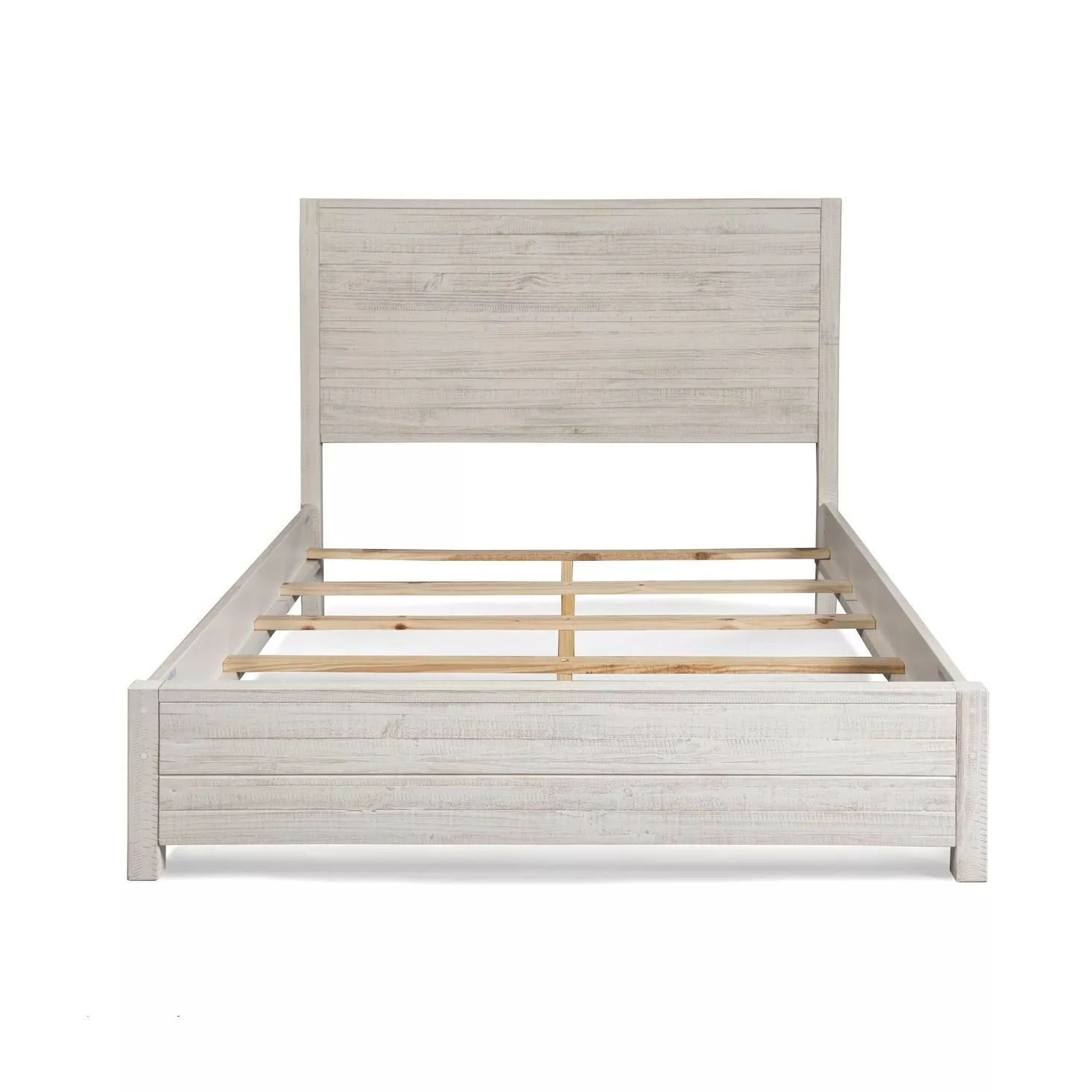 Farmhouse Platform Bed – Solid Pine Frame with Strong Wooden Slats
